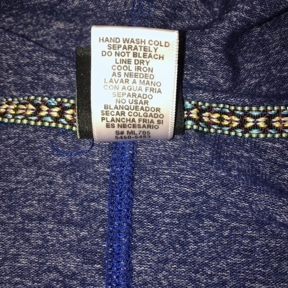 Bobeau Heathered Blue Pullover Hoodie Sweatshirt XS - Picture 6 of 6